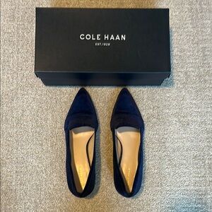 Cole Haan Women's Navy Velvet Loafers